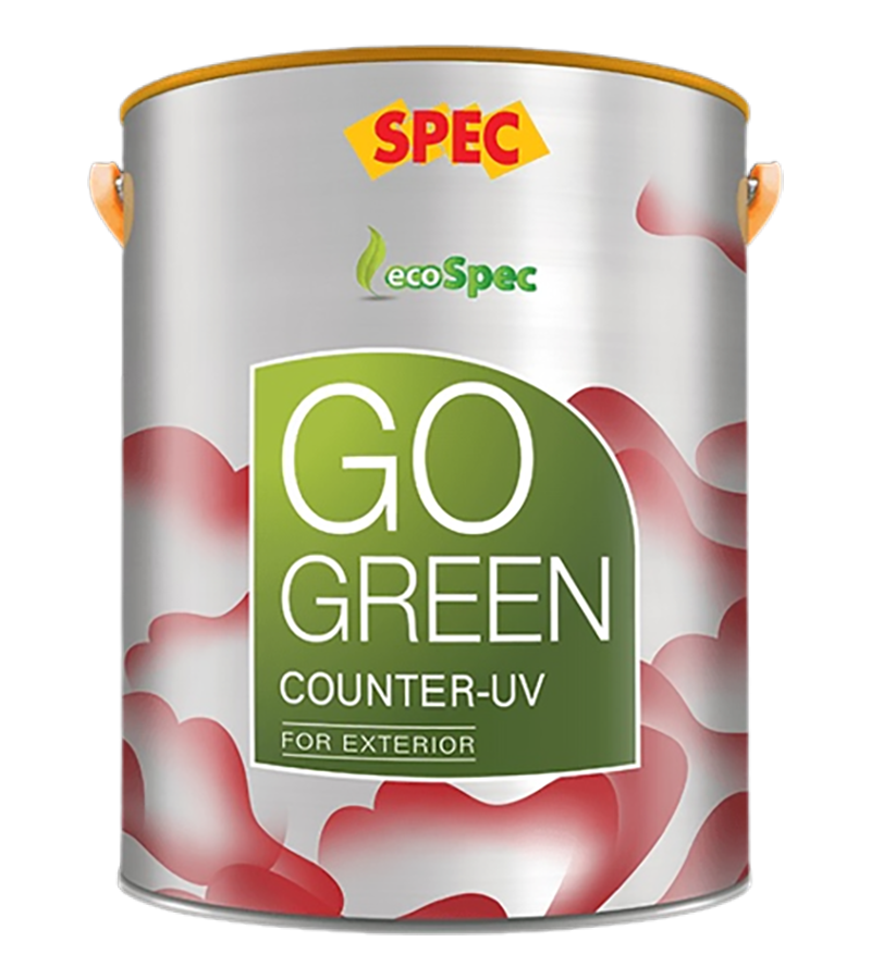 SPEC GO GREEN COUNTER-UV FOR EXTERIOR(SƠN SPEC XANH NGOẠI THẤT SIÊU HẠNG & CHỐNG PHAI MÀU)